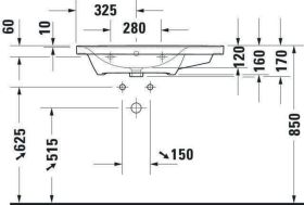 Duravit Möbelwaschtisch D-Neo, 800mm, we 1 HL, Becken links