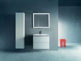 Möbelwaschtisch ME by Starck 830 mm mit ÜL, mit HLB, 1 HL, weiß