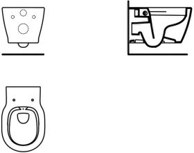 Ideal Standard Wandtiefspül-WC Connect, 360x540x340mm, Weiß