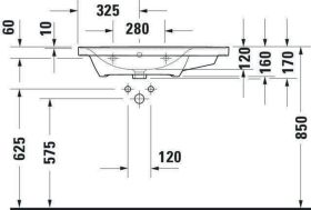 Duravit Möbelwaschtisch D-Neo, 800mm, we 1 HL, Becken links