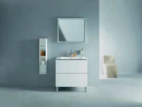 Möbelwaschtisch ME by Starck 830 mm mit ÜL, mit HLB, 1 HL, weiß