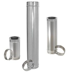 Schornstein Längenelement 1000 mm Edelstahl DW DN 130