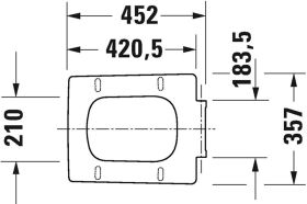 Duravit WC-Sitz Viu Weiß, Scharniere edelstahl, mit Absenkautomatik