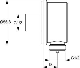 Ideal Standard Wandanschlussbogen UP Ide Chrom