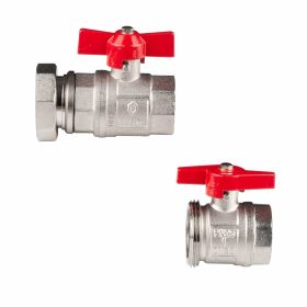 Kugelhahn Abgleich-Anschluss-Set horizontal DN 25