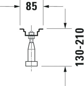 Fußgestell für Bade- und Duschwannen mit Seitenlänge > 1500 mm, 3 Stück