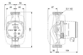Grundfos Hocheffizienz-Umwälzpumpe Alpha3 25-40 130 mm inkl. Wärmedämmschale