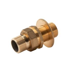 Messing Gewinde-Fitting Verschraubung gerade Anschluss für Tank 3 teilig 3/4"AG - 3/4"AG (DN 20) - schwere Ausführung