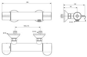 Ideal Standard Brausethermostat AP Cerap Ausld.82mm Chrom