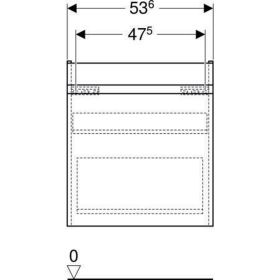 Geberit Renova Plan US f. WT, mit 1 Schu 53,6x60,6x44,6cm, Nussbaum hickory hell