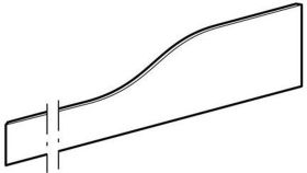 Geberit Bambini Dekorblende, Front für 3 WT-Arm., tieferes Becken li, weiß