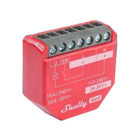 Shelly 1PM Gen4 1-Kanal-Relais WLAN-gesteuerter Smart-Schalter mit potentialfreien Kontakten max. 16A, WLAN, Matter, Zigbee, BT, unterputz