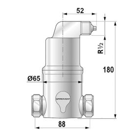 SpiroTech Mikro-Luftblasenabscheider SpiroVent AA100 1 Zoll