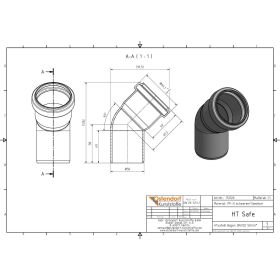 HTsafe Bogen 45 Grad DN 50