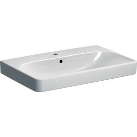 Geberit Smyle Square Waschtisch, 75x48cm m. Hl., m. Ül., weiß