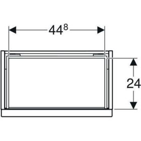 Geberit iCon Unterschrank für HWB, 1 Sch 52x41,5x30,7cm, weiß hgl./Gr. chrom