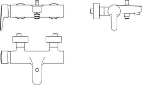 Ideal Standard Badearmatur AP Connect Bl Ausld. 199mm, Chrom