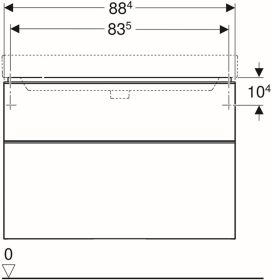 Geberit Smyle Square US für WT, m. 2 Sch 88,4x61,7x47cm, weiß