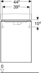 Geberit Smyle Square US für HWB, m. 1 Tü 44,2x61,7x35,6cm, weiß