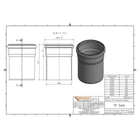 HTsafeEM Rohr DN 160 x 1000 mm
