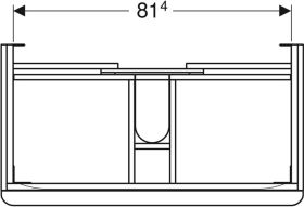 Geberit Smyle Square US für WT, m. 2 Sch 88,4x61,7x47cm, weiß