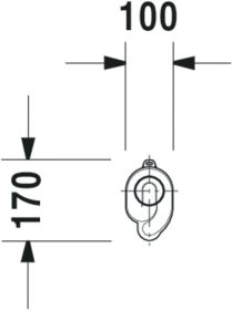 Absaugesiphon für Urinal Abgang waagrecht (verdeckt)