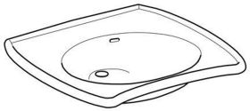 Geberit Vitalis WT, barrierefrei, 65x60c o. Hl., m. Ül., weiß