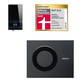 Buderus Luft-Wasser-Wärmepumpe Logaplus M WLW186i-10 AR E schwarz