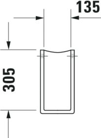 Halbsäule Starck 3 f.030065/60/55 u.030480/70/10 weiß