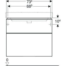 Geberit Smyle Square US für WT, m. 2 Sch 73,4x61,7x47cm, weiß