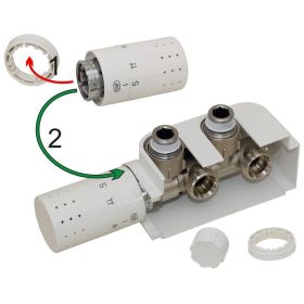 Simplex Design Anschlussarmatur / Multiblock-Set - Anschluss rechts
