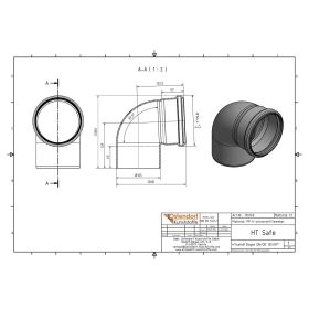 HTsafeB Bogen DN 125 87,5 Grad