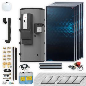 Wolf Solar Paket 11,5 m² mit 5 Flachkollektoren TopSon F3-1, SM2-2 Regelung, Schichten-Pufferspeicher BSP-800