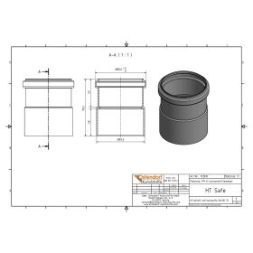 HTsafeAM Aufsteckmuffe mit Manschette DN 75