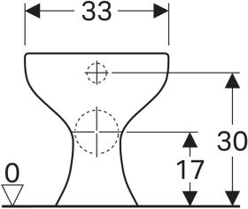 Geberit Bambini Stand-WC für Kinder Flachspüler, H:35cm, weiß