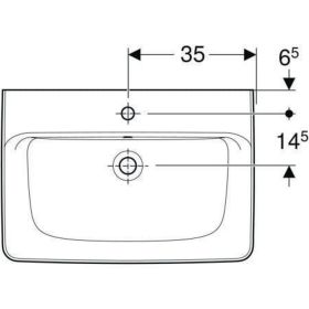 Geberit Renova Plan Waschtisch, 70x48cm m. Hl., m. Ül., weiß