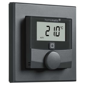 Homematic IP Smart Home Wandthermostat HmIP-WTH-A mit Luftfeuchtigkeitssensor anthrazit