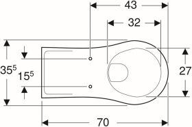 Geberit Vitalis Wand-WC Tiefspüler verlängerte Ausladung, weiß