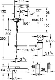 IR-Elektronik für WT Eurosmart CE 36331_1 mit Mischung Batterie chrom