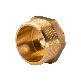 Messing Gewinde-Fitting Reduziernippel 3/4"AG (DN 20) - 1 1/2"AG (DN 40) - schwere Ausführung