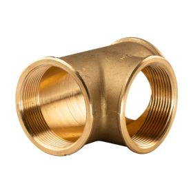 Messing Gewinde-Fitting T-Stück 2"IG - 2"IG - 2"IG (DN 50) - schwere Ausführung