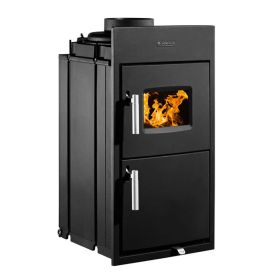 Buderus Logaflame HLG217 N Festbrennstoff-Heizeinsatz 10 kW Rostfeuerung mit Frontplatte  790 x 396 mm ohne Kuppel Nischeneinbau