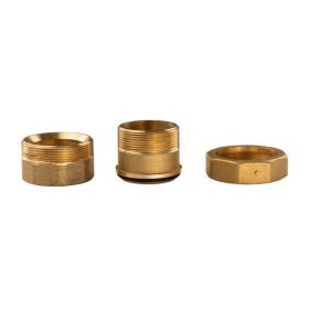 Messing Gewinde-Fitting Verschraubung mit O-Ring konisch dichtend 2" IG - 2" AG (DN50) - schwere Ausführung