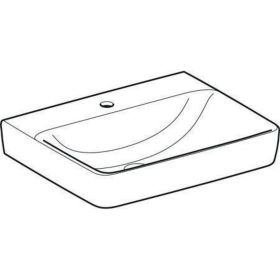 Geberit Renova Plan Waschtisch, 60x48cm m. Hl., o. Ül., weiß