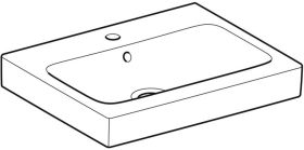 Geberit iCon Waschtisch, 60x48,5cm m. Hl., m. Ül., weiß