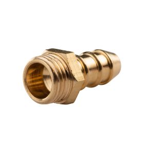 Messing Gewinde-Fitting Schlauchanschluss 1/4" AG (DN 8) Länge 10 mm - schwere Ausführung