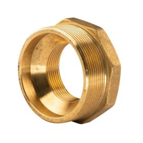 Messing Gewinde-Fitting Reduzierung 2 1/2" AG (DN65) - 1 1/2" IG (DN40) - schwere Ausführung