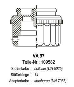 Ventilanpassung VA 97 für Stellantrieb Fußbodenheizung