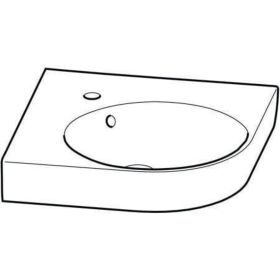 Geberit Renova Compact Eck-HWB, 45x39,5c m. Hl., m. Ül., weiß