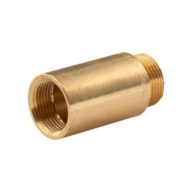 Messing Gewinde-Fitting Hahnverlängerung IG/AG 3/4" (DN 20) Länge 50 mm  - schwere Ausführung